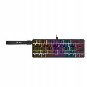 AJAZZ NK61 Wired Gaming Mechanical Keyboard 60% RGB Hot-Swappable 61 Keys Red Switch Mini Keyboard for Gamer PC - Zwart