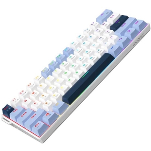 AJAZZ NK61 Wired Gaming Mechanical Keyboard 60% RGB Hot-Swappable 61 Keys Red Switch Mini Keyboard for Gamer PC - Blauw