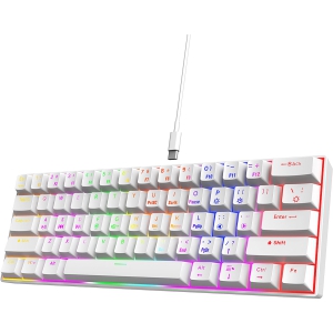 Zolveisa CX23U Gaming keyboard 60 % - Mechanisch gaming toetsenbord 60 procent - Gaming Keyboard - Toetsenbord gaming - QWERTY - Wit