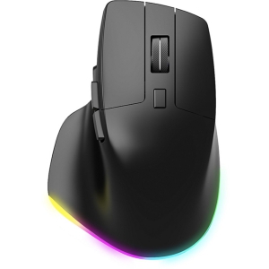 Zolveisa G30LD Wireless RGB Mouse – Bluetooth & USB Receiver – Rechargeable – Ergonomic – Adjustable DPI – Black
